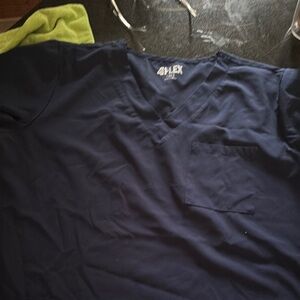 Blue Short Sleeve Tee Crew Neck Cotton